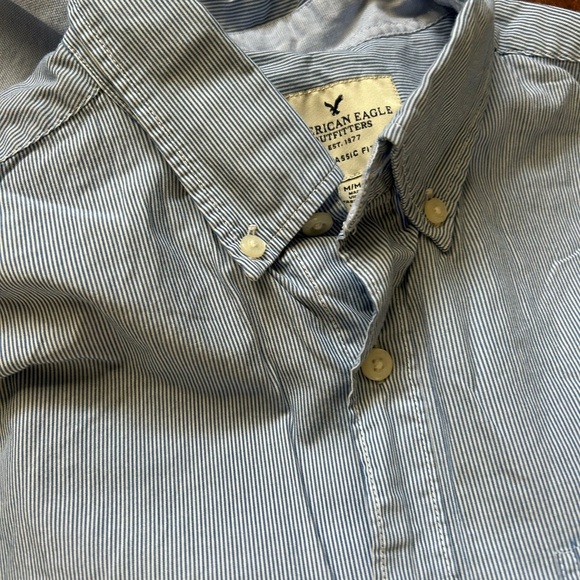 American Eagle Men’s Size Medium Classic Fit Button Down Dress Shirt Preppy - Picture 4 of 9